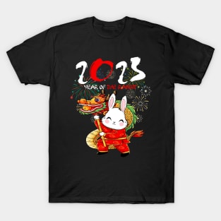 2023 Year Of the Rabbit Dabbing Bunny Chinese New Year T-Shirt